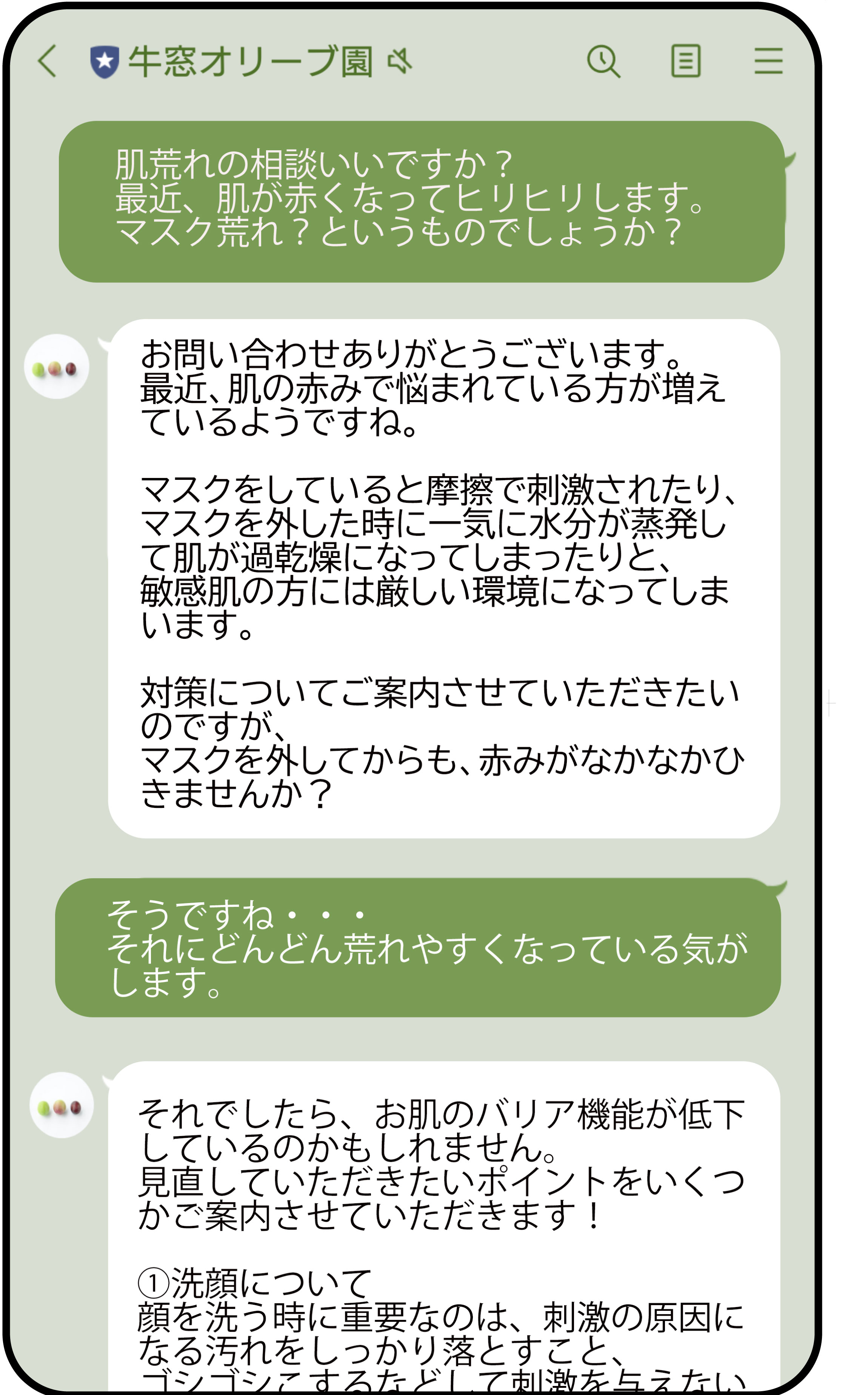 LINEお客様窓口オリーブ専門の日本オリーブオンラインショップ